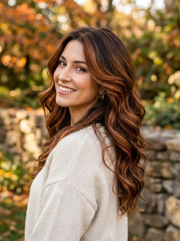 Copper Caramel Balayage Layers