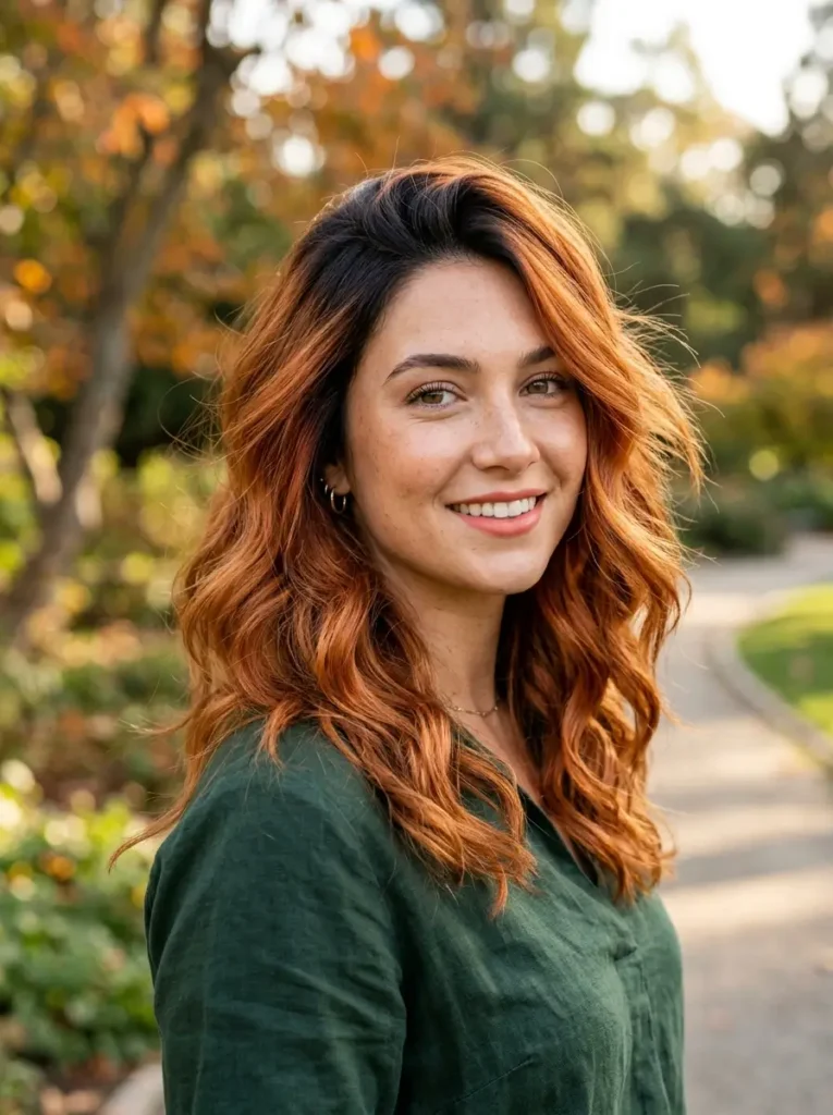Copper Hair with Dark Roots
