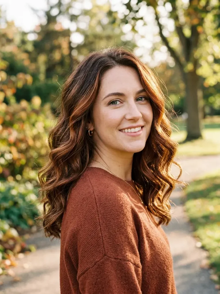 Copper Highlights on Brown Hair