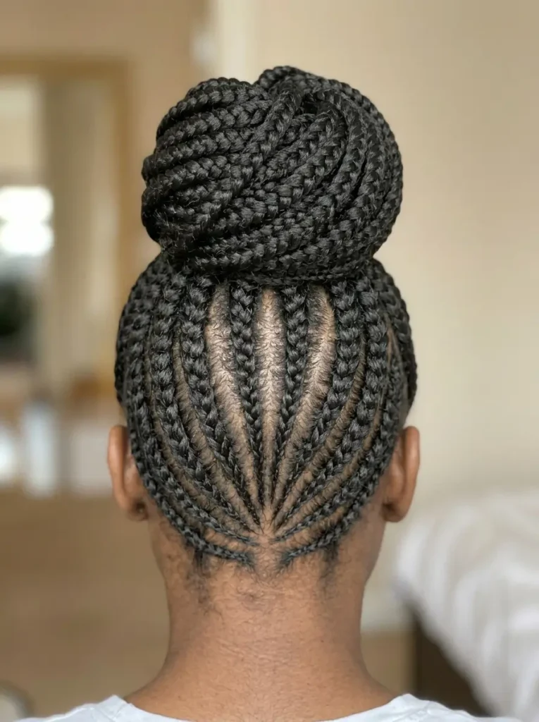 Cornrow Braided Bun Hairstyles