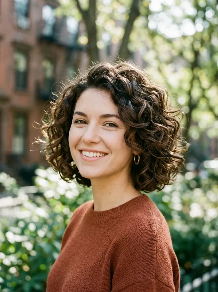 Curly Bob for Fullness and Bounce