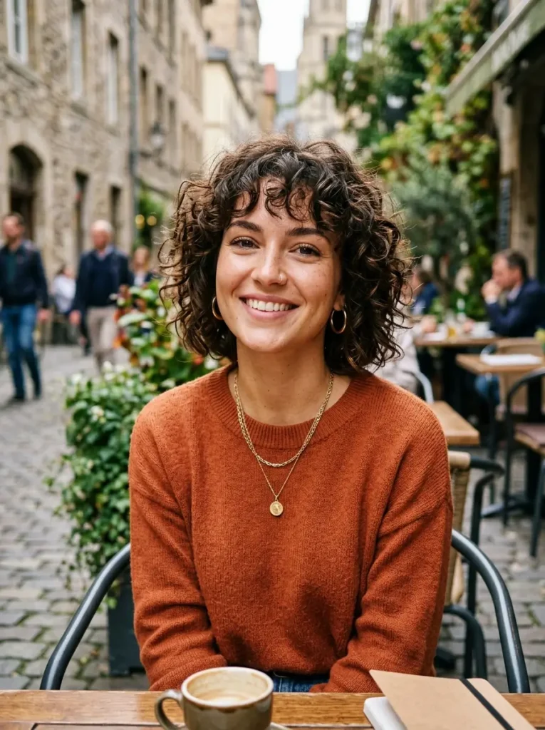 Curly Choppy Bob