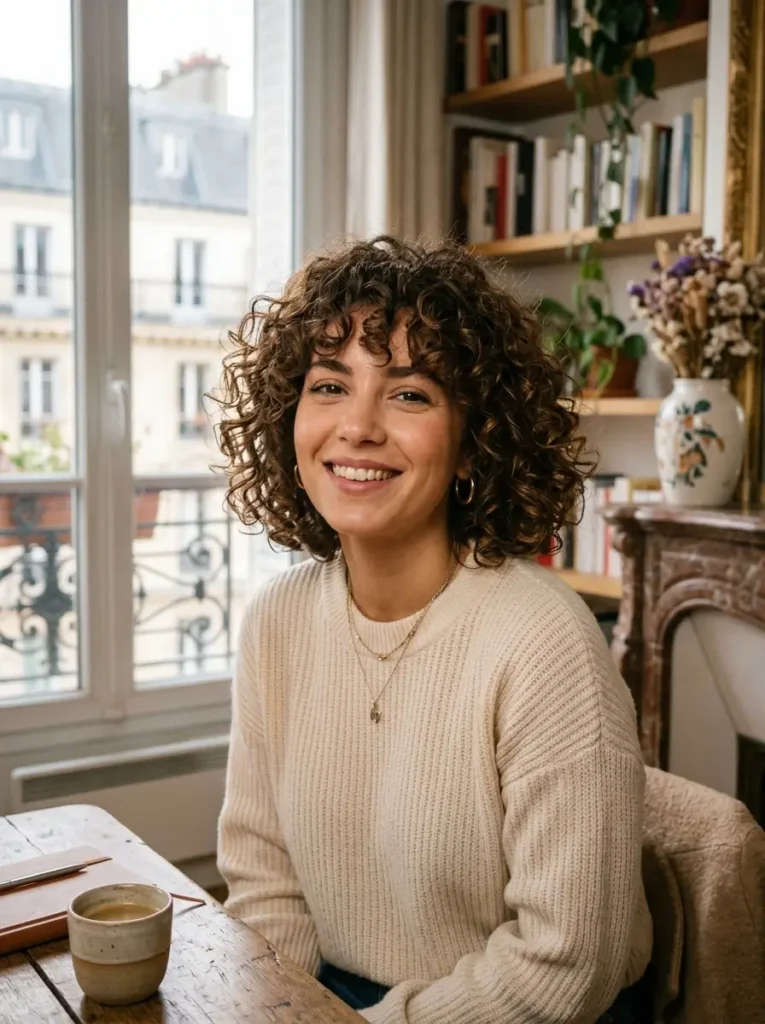 Curly French Bob