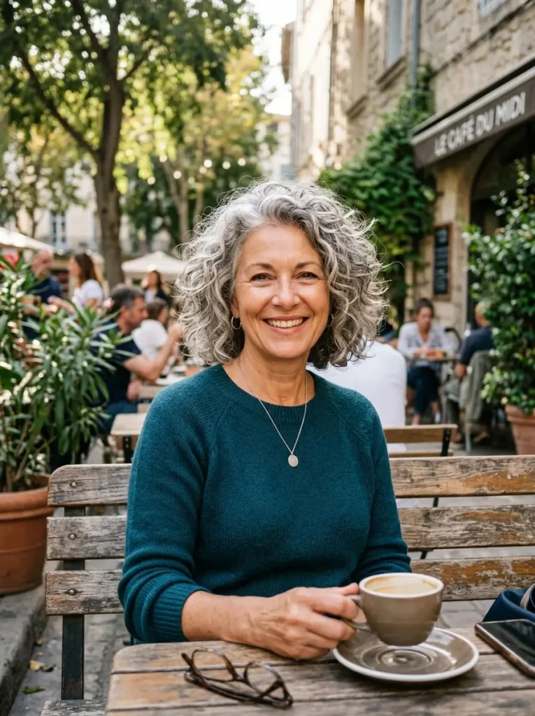 Curly Gray Bob