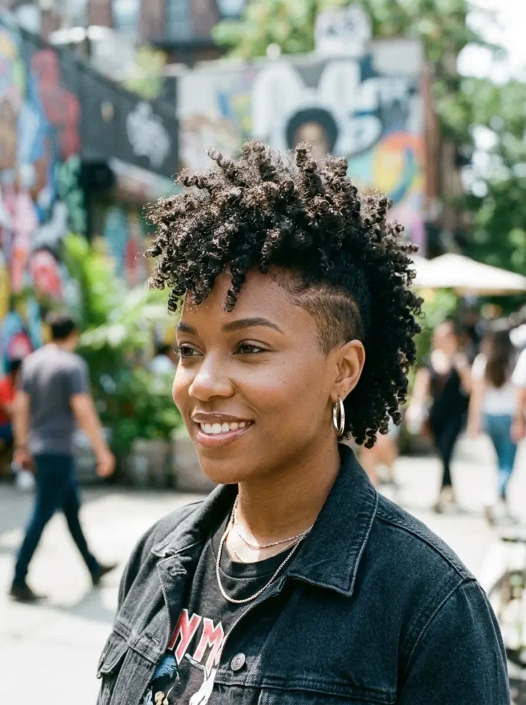 Curly Mohawk Hairstyle