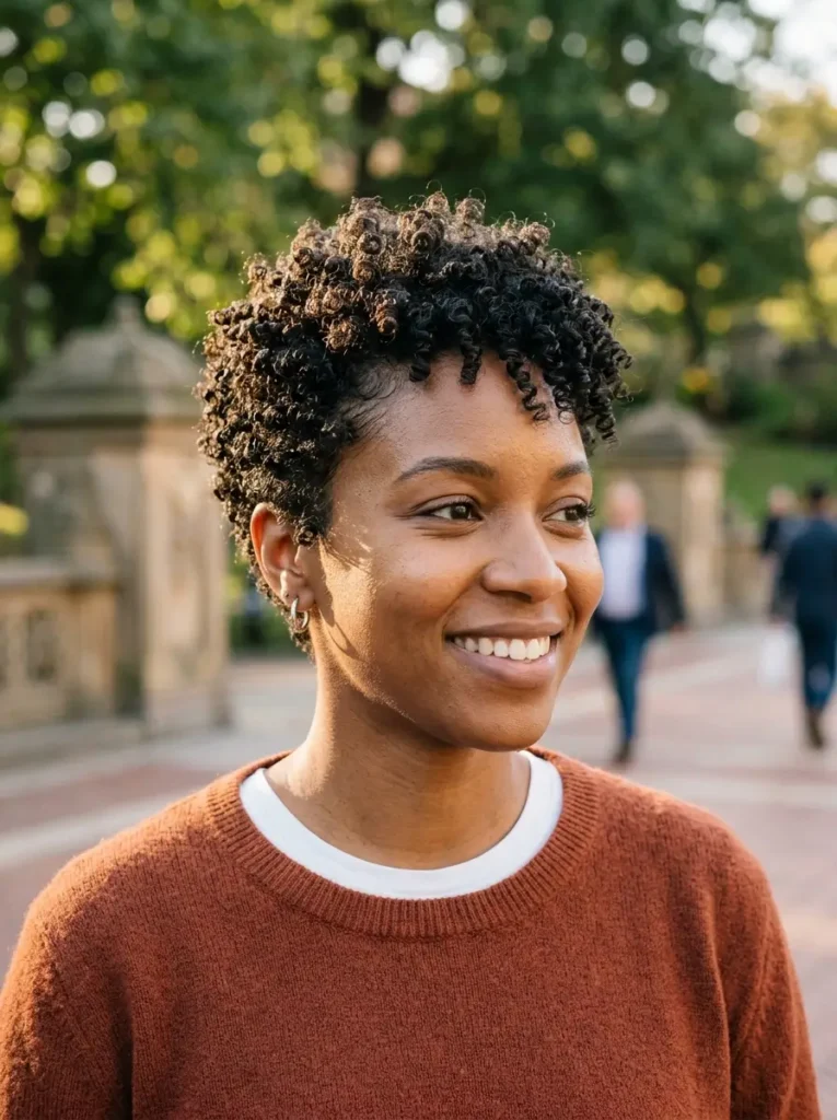 Curly Pixie Cut for Black Women