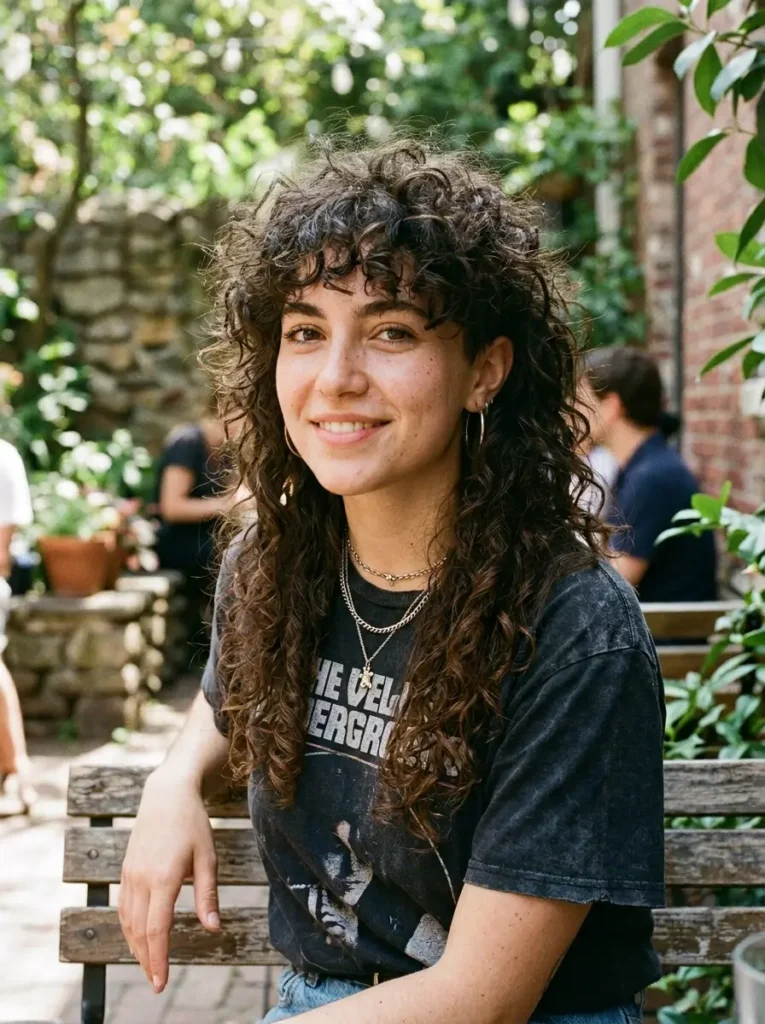 Curly Shaggy Mullet