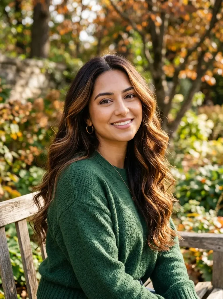 Deep Brown Hair with Caramel Glow