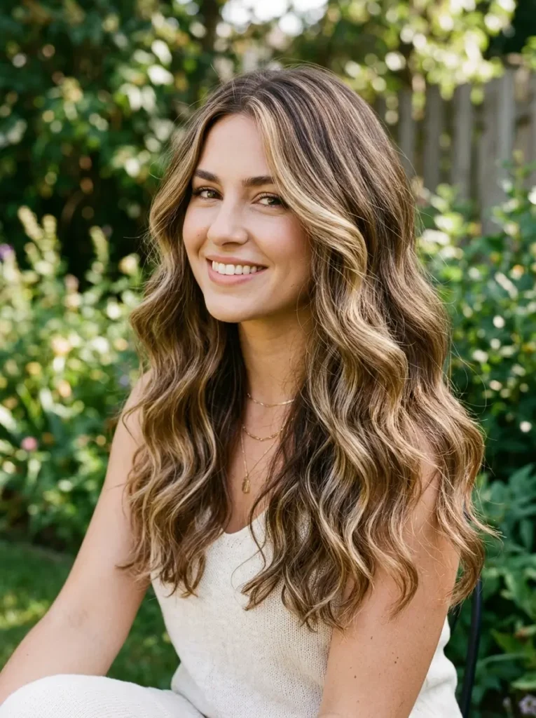Dimensional Brunette Blonde Highlights