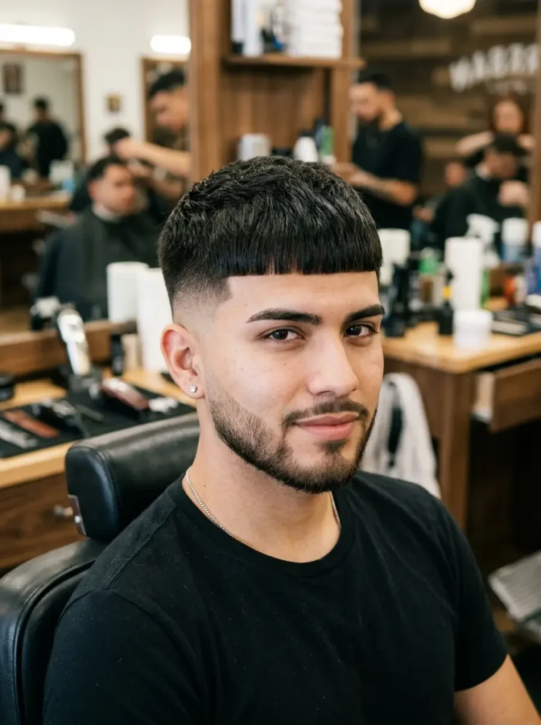 Edgar Haircut with Clean Fade