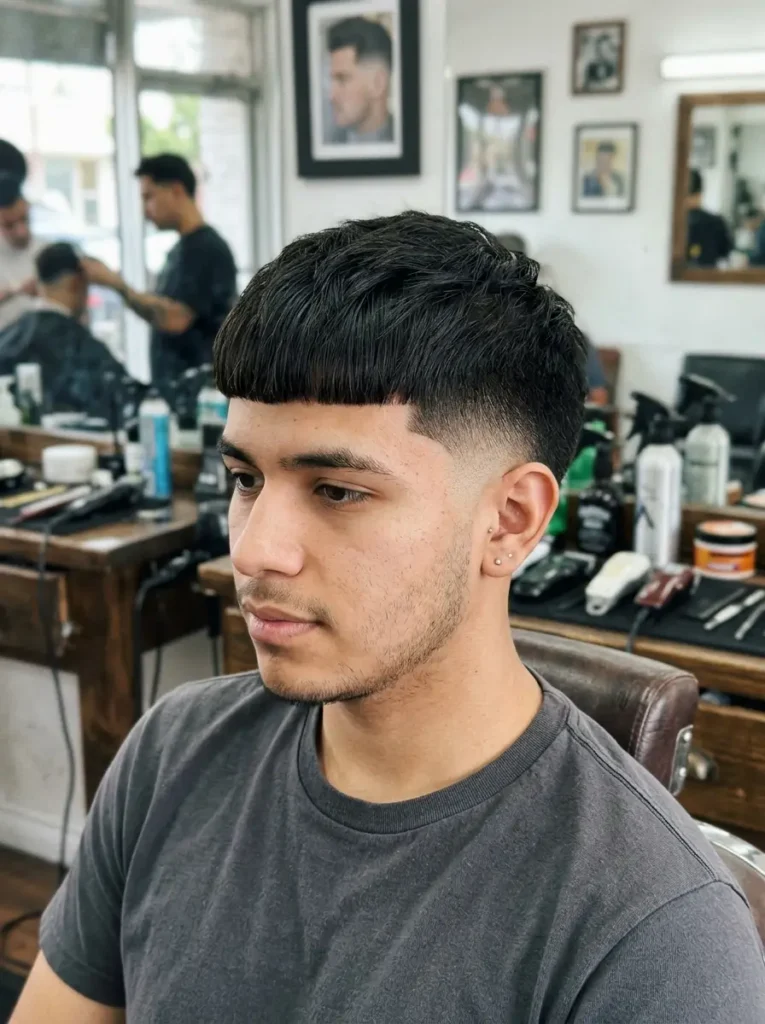 Edgar Haircut with Low Fade