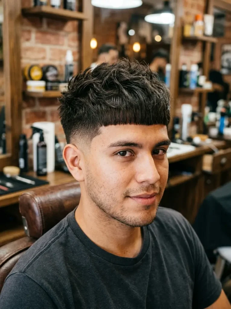 Edgar Haircut with Textured Top