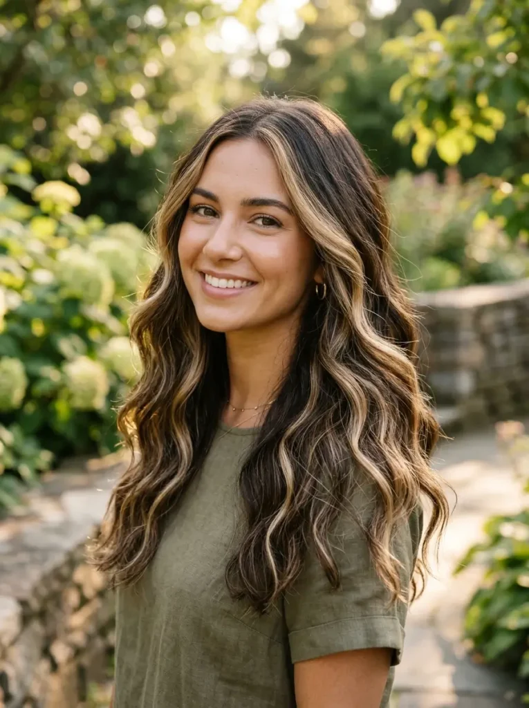 Espresso Brown Hair with Blonde Pieces