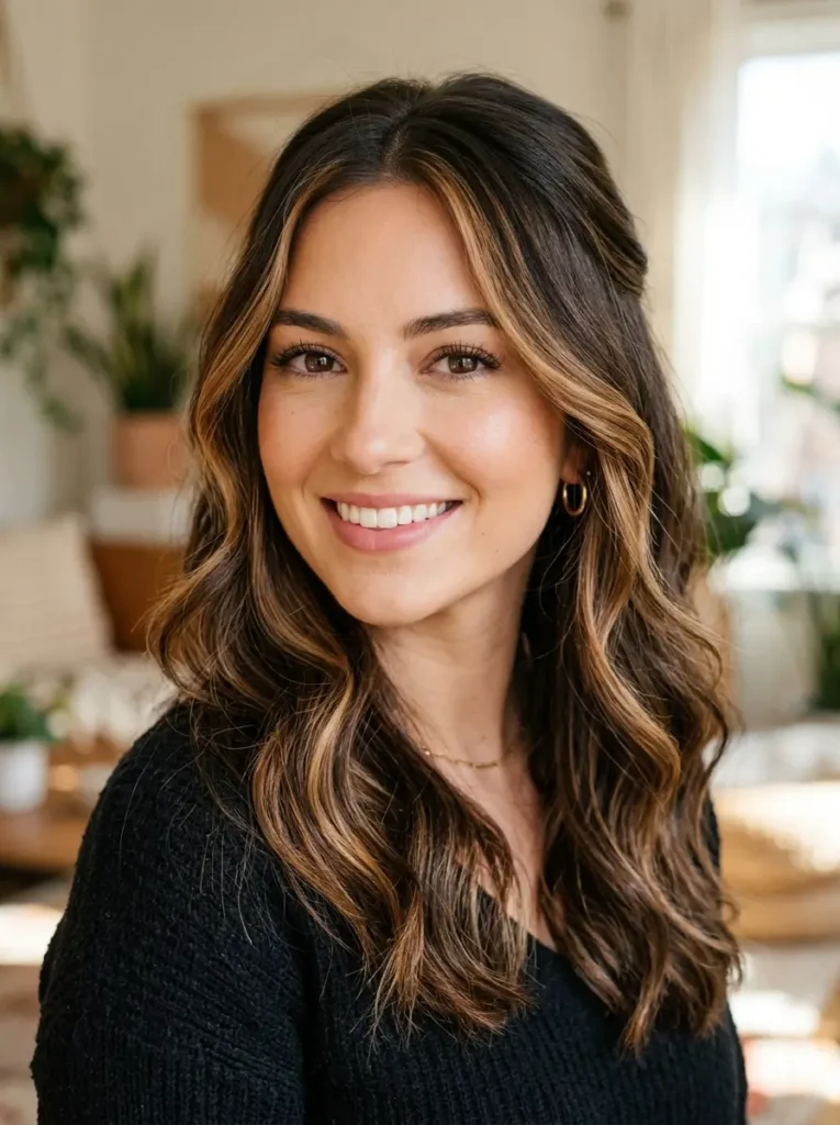 Face Framing Caramel Highlights