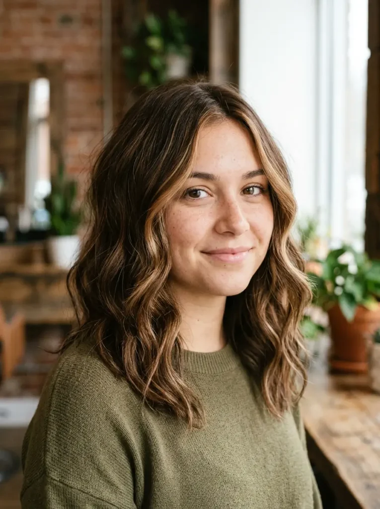 Face Framing Highlights Brown Hair
