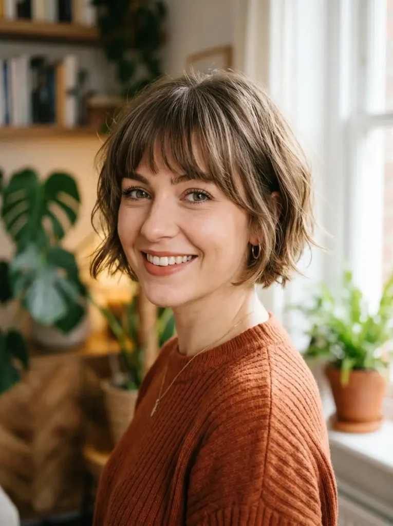 Face Framing Short Hair with Bangs