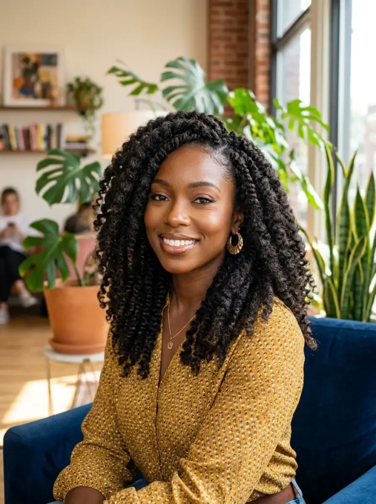 Fluffy Layered Crochet Braids