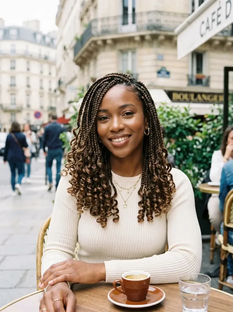 French Curl Box Braids
