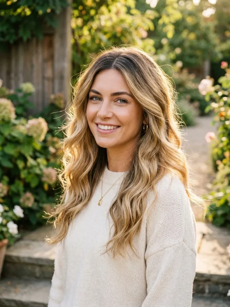 Golden Blonde with Dark Root Depth