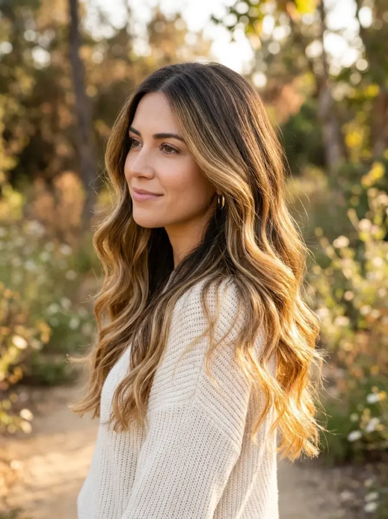 Golden Caramel Balayage Ends