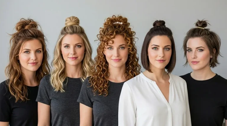 Half Up Half Down Bun Hairstyles for Cute Easy and Stylish Looks