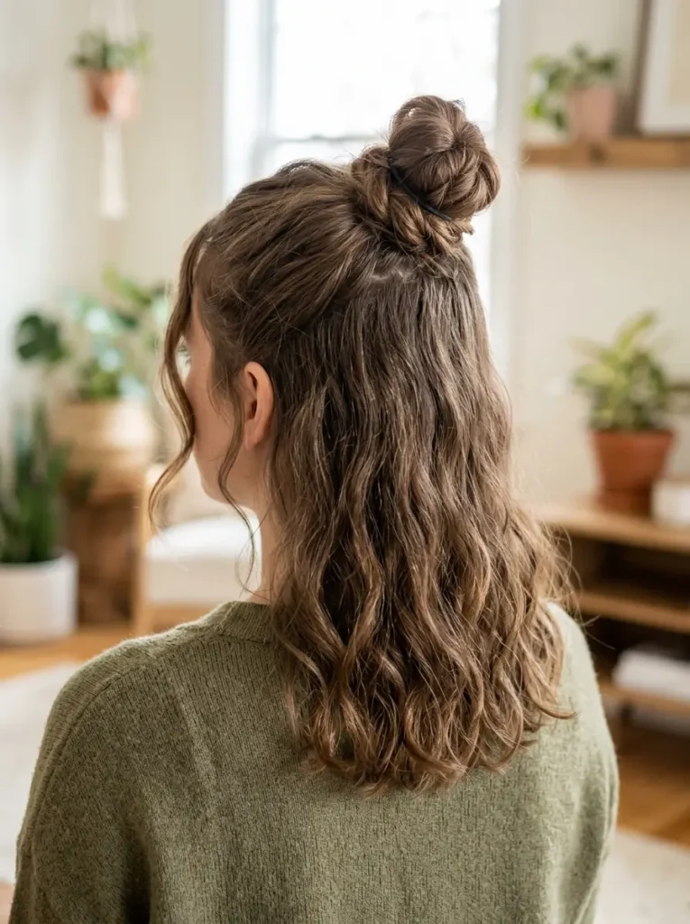 Half Up Top Knot Bun