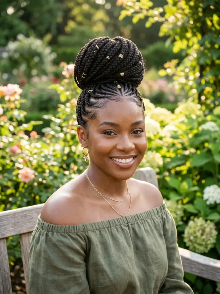 High Braided Bun Hairstyles
