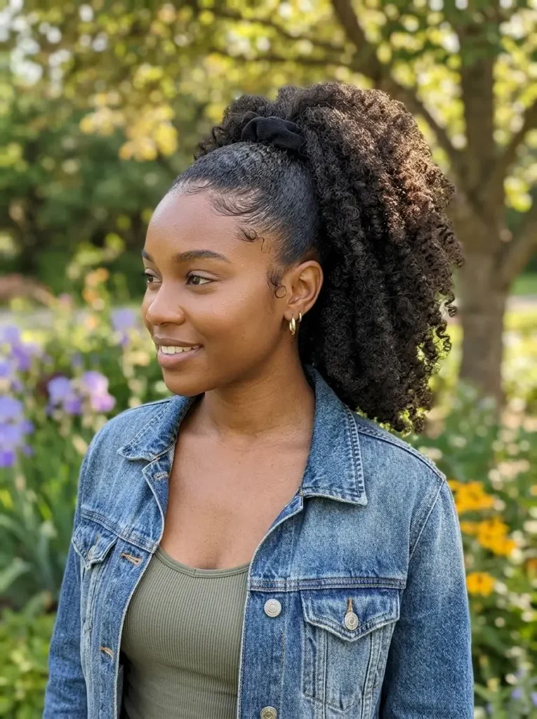 High Ponytail for Natural Hair