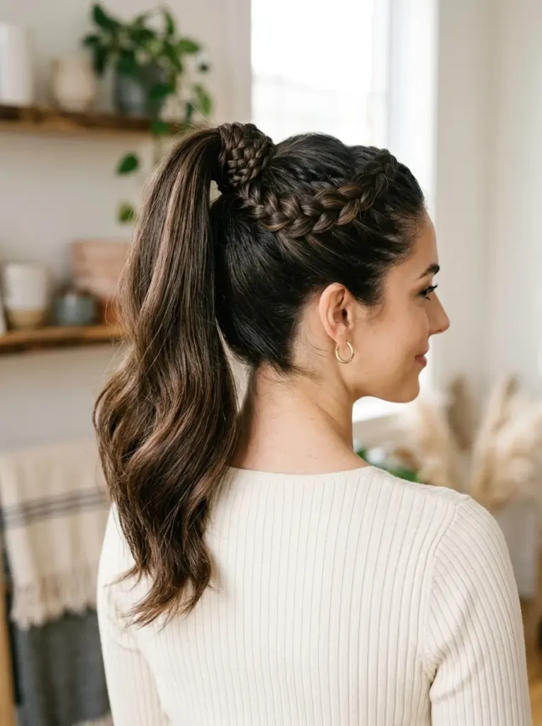 Braided High Ponytail