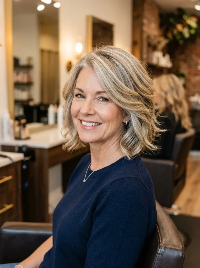 Layered Bob for Women Over 50