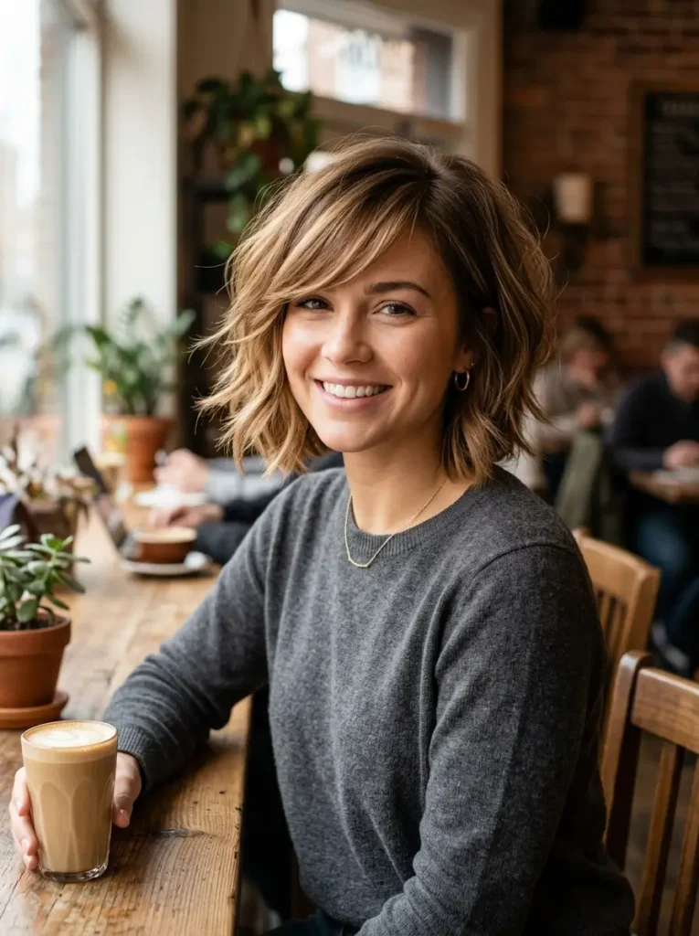 Layered Bob with Side Bangs