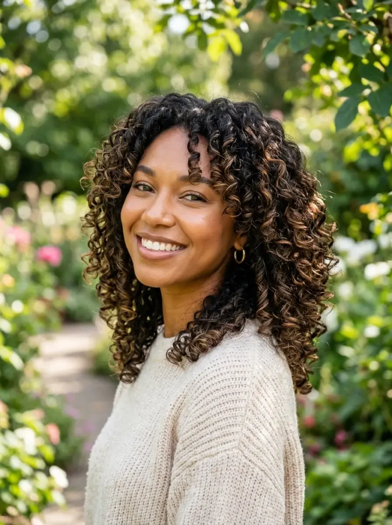 Layered Curly Haircut