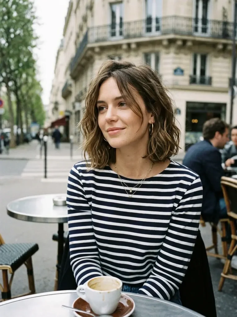 Layered French Girl Wavy Bob