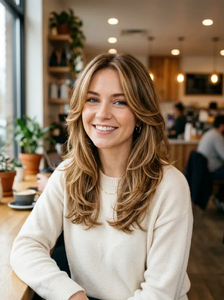 Layered Hair with Face-Framing Layers