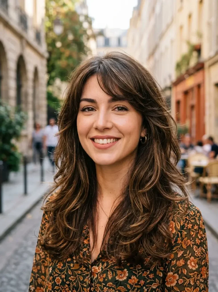 Layered Haircut with Bangs