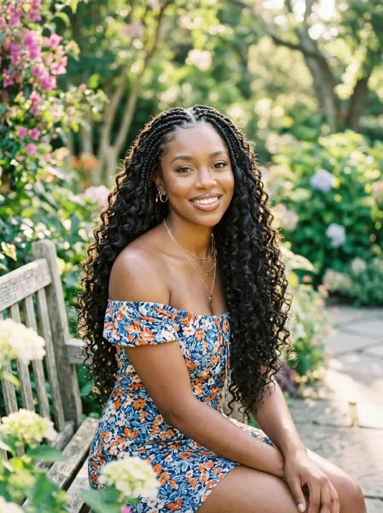 Long Crochet Braids with Soft Curls