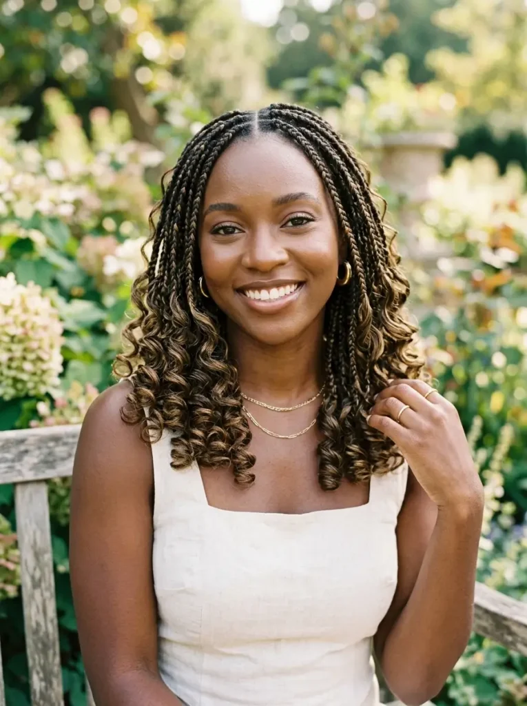 Medium French Curl Braids Hairstyles