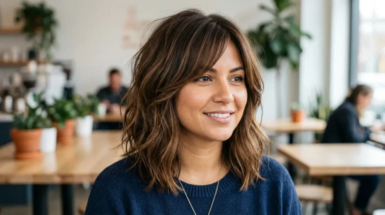 Medium Length Haircuts for Round Faces