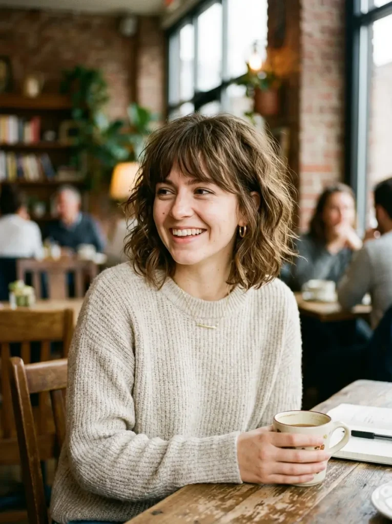 Messy Bob with Bangs