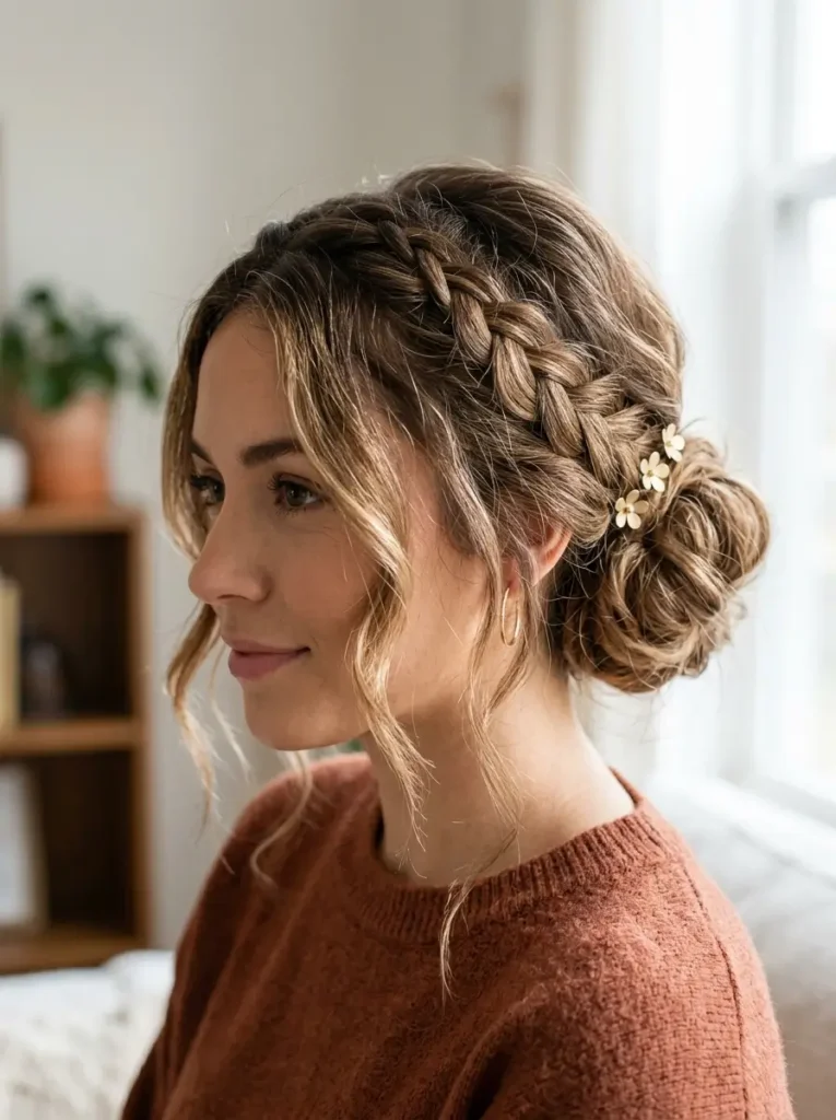 Messy Braided Bun Hairstyles