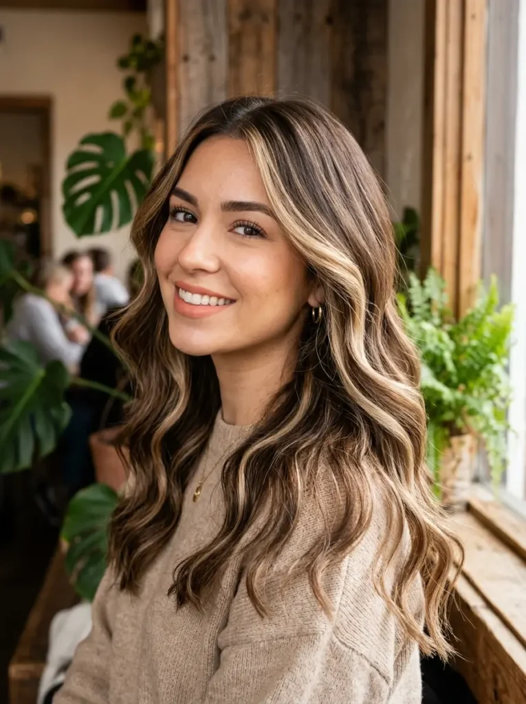 Mocha Brown Hair with Blonde Ribbons