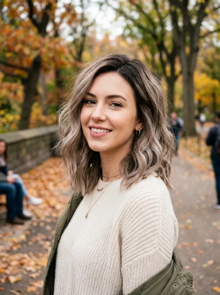 Mushroom Blonde with Dark Roots