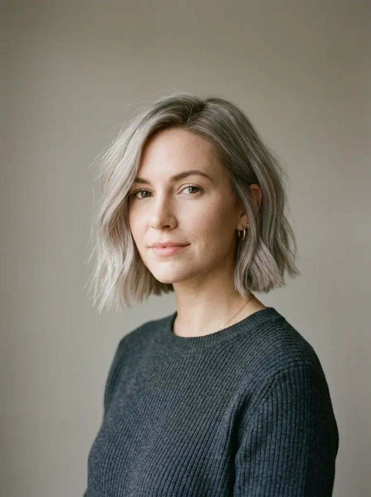 Muted Ash Blonde Bob