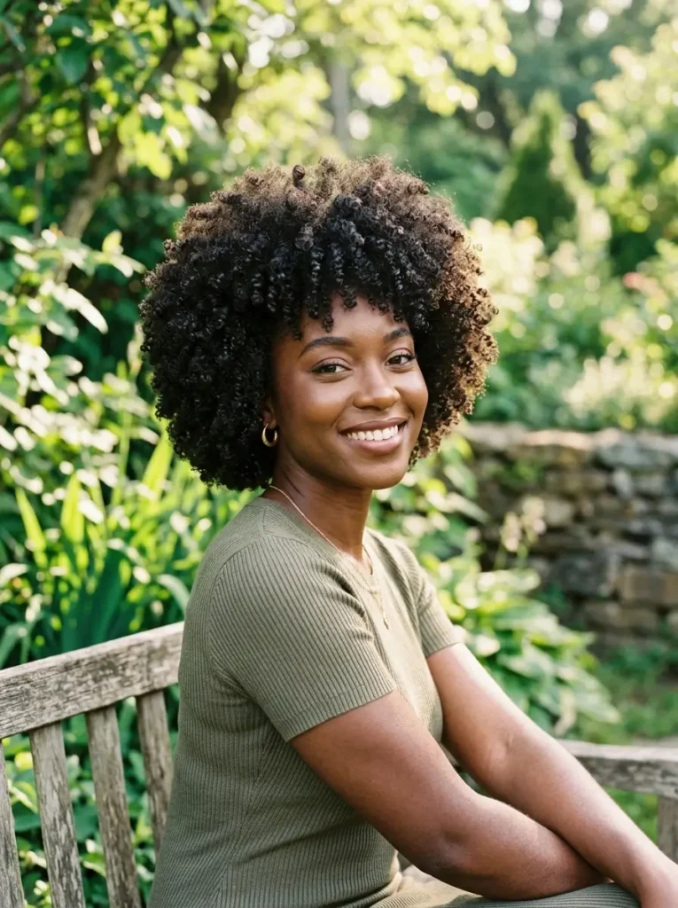 Natural Curly Afro Cut