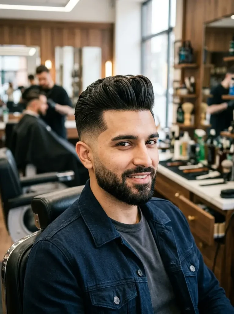 Pompadour with Fade