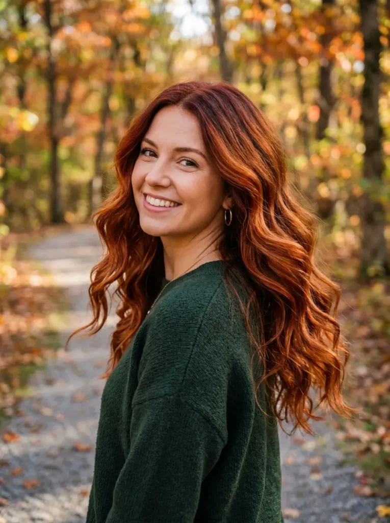 Red Copper Balayage Hair