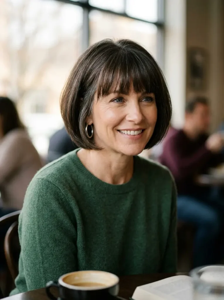 Rounded Bob With Bangs