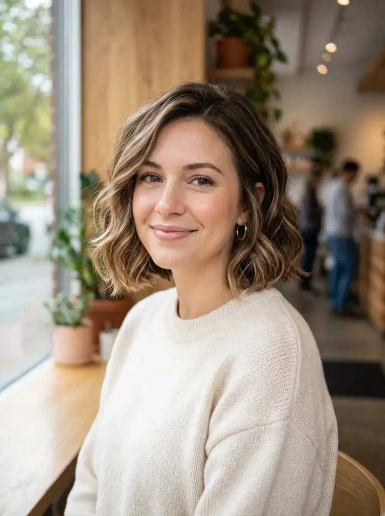 Rounded Wavy Bob