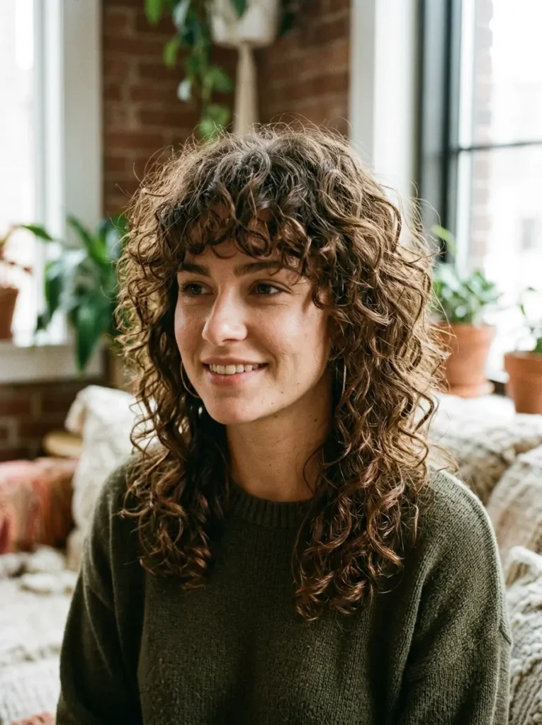 Shag Haircut for Curly Hair