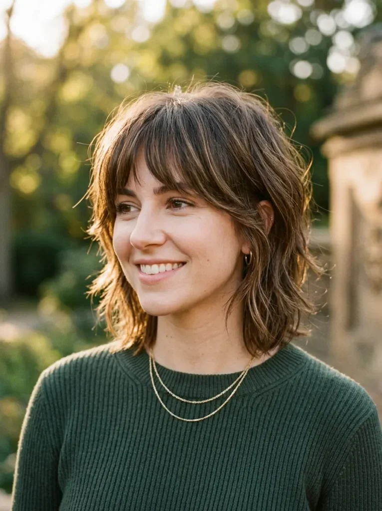 Shag Haircut with Bangs